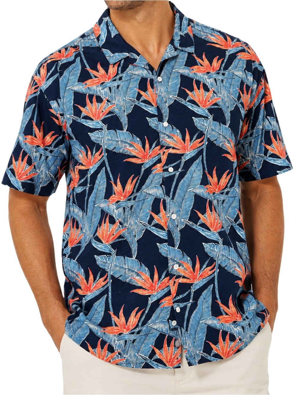 St. John’s Bay XXL Bird of Paradise Tropical Hawaiian Camp Shirt NWT Cotton